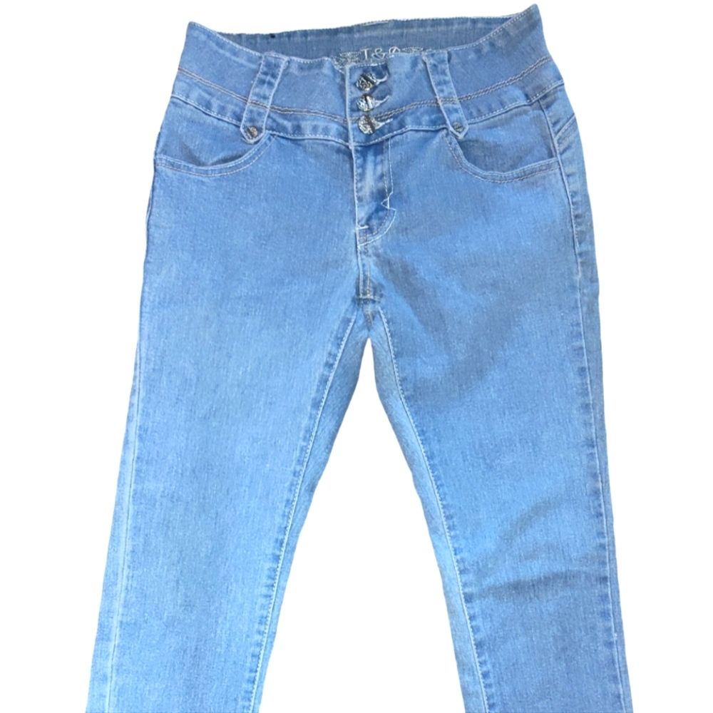 Vintage T&P Fashion High-Waist Blue Jeans